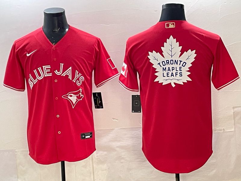 Men 2025 Toronto Blue Jays Blank Red Game Nike MLB Jersey style 011